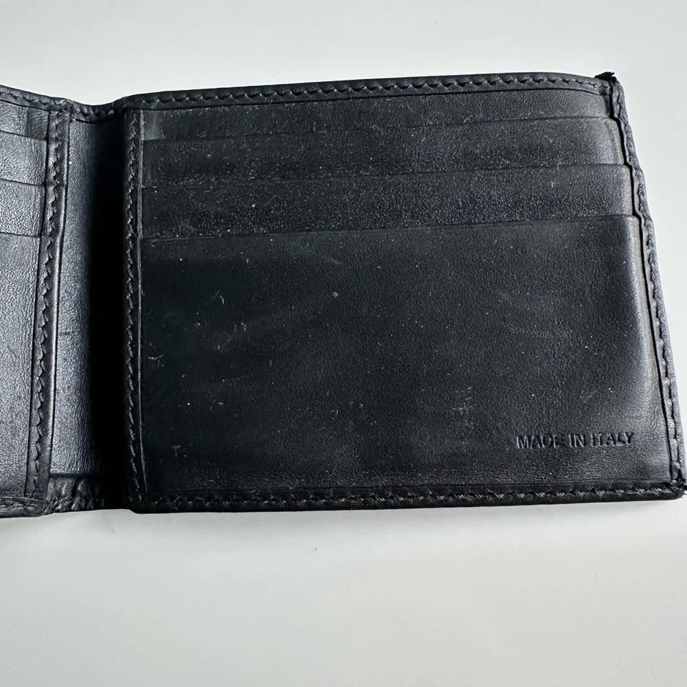 🛍️FINAL SALE🛍️ Burberry Men's Haymarket Check Coated Canvas Bifold Wallet - Picture 8 of 9